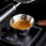 Maxbell Espresso Measuring Cup Latte Art Coffee Mug 90ml for Cappuccino Parties Home Silver