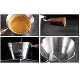 Maxbell Espresso Measuring Cup Latte Art Coffee Mug 90ml for Cappuccino Parties Home Silver