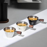 Maxbell Espresso Measuring Cup Latte Art Coffee Mug 90ml for Cappuccino Parties Home Silver