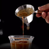 Maxbell Espresso Measuring Cup Latte Art Coffee Mug 90ml for Cappuccino Parties Home Silver