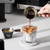 Maxbell Espresso Measuring Cup Latte Art Coffee Mug 90ml for Cappuccino Parties Home Black