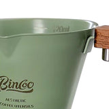 Maxbell Espresso Measuring Cup Portable Wooden Handle for Home Restaurant Cappuccino