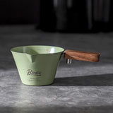 Maxbell Espresso Measuring Cup Portable Wooden Handle for Home Restaurant Cappuccino