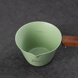 Maxbell Espresso Measuring Cup Portable Wooden Handle for Home Restaurant Cappuccino