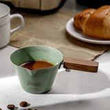 Maxbell Espresso Measuring Cup Portable Wooden Handle for Home Restaurant Cappuccino