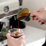 Maxbell Espresso Measuring Cup Portable Wooden Handle for Home Restaurant Cappuccino