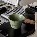 Maxbell Espresso Measuring Cup Portable Wooden Handle for Home Restaurant Cappuccino