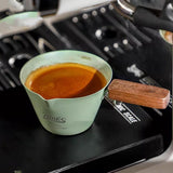 Maxbell Espresso Measuring Cup Portable Wooden Handle for Home Restaurant Cappuccino