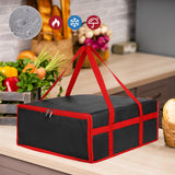 Maxbell Insulated Delivery Bag Reusable Food Delivery Bag for Camping Picnic Outdoor 50cmx50cmx20.5cm