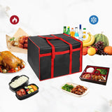 Maxbell Insulated Delivery Bag Reusable Food Delivery Bag for Camping Picnic Outdoor 50cmx50cmx35.5cm