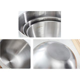 Maxbell 3Pcs Stainless Steel Mixing Bowls with Measurement Marks for Kitchen Cooking
