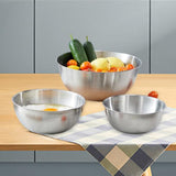 Maxbell 3Pcs Stainless Steel Mixing Bowls with Measurement Marks for Kitchen Cooking