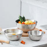 Maxbell 3Pcs Stainless Steel Mixing Bowls with Measurement Marks for Kitchen Cooking