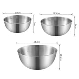 Maxbell 3Pcs Stainless Steel Mixing Bowls with Measurement Marks for Kitchen Cooking