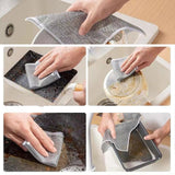 Maxbell Dishcloth Resuable Wet and Dry Dishwashing Rags for Kitchen Cookware Cutlery 30cmx30cm