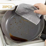 Maxbell Dishcloth Resuable Wet and Dry Dishwashing Rags for Kitchen Cookware Cutlery 30cmx30cm