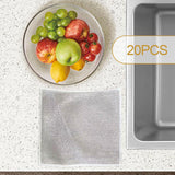 Maxbell Dishcloth Resuable Wet and Dry Dishwashing Rags for Kitchen Cookware Cutlery 20cmx20cm