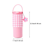 Maxbell Insulated Water Bottle Portable Drink Water Cup for Smoothie Coffee Beverage Pink