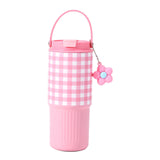 Maxbell Insulated Water Bottle Portable Drink Water Cup for Smoothie Coffee Beverage Pink