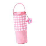 Maxbell Insulated Water Bottle Portable Drink Water Cup for Smoothie Coffee Beverage Pink