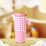 Maxbell Insulated Water Bottle Portable Drink Water Cup for Smoothie Coffee Beverage Pink