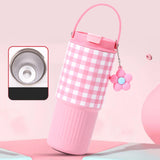 Maxbell Insulated Water Bottle Portable Drink Water Cup for Smoothie Coffee Beverage Pink