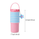 Maxbell Insulated Water Bottle Portable Drink Water Cup for Smoothie Coffee Beverage Pink Blue