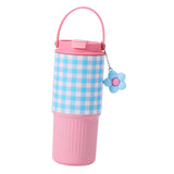 Maxbell Insulated Water Bottle Portable Drink Water Cup for Smoothie Coffee Beverage Pink Blue