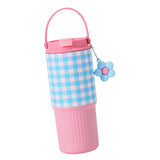 Maxbell Insulated Water Bottle Portable Drink Water Cup for Smoothie Coffee Beverage Pink Blue