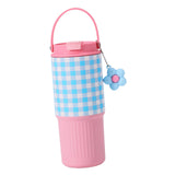 Maxbell Insulated Water Bottle Portable Drink Water Cup for Smoothie Coffee Beverage Pink Blue