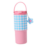 Maxbell Insulated Water Bottle Portable Drink Water Cup for Smoothie Coffee Beverage Pink Blue