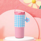 Maxbell Insulated Water Bottle Portable Drink Water Cup for Smoothie Coffee Beverage Pink Blue