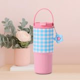 Maxbell Insulated Water Bottle Portable Drink Water Cup for Smoothie Coffee Beverage Pink Blue