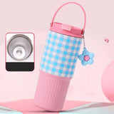 Maxbell Insulated Water Bottle Portable Drink Water Cup for Smoothie Coffee Beverage Pink Blue