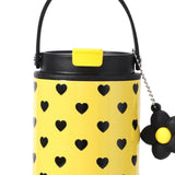 Maxbell Insulated Water Bottle Portable Drink Water Cup for Smoothie Coffee Beverage Black Yellow