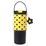 Maxbell Insulated Water Bottle Portable Drink Water Cup for Smoothie Coffee Beverage Black Yellow