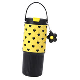 Maxbell Insulated Water Bottle Portable Drink Water Cup for Smoothie Coffee Beverage Black Yellow