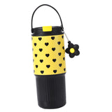 Maxbell Insulated Water Bottle Portable Drink Water Cup for Smoothie Coffee Beverage Black Yellow