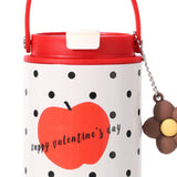 Maxbell Insulated Water Bottle Portable Drink Water Cup for Smoothie Coffee Beverage Red White