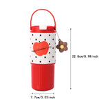 Maxbell Insulated Water Bottle Portable Drink Water Cup for Smoothie Coffee Beverage Red White