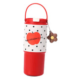 Maxbell Insulated Water Bottle Portable Drink Water Cup for Smoothie Coffee Beverage Red White