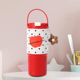 Maxbell Insulated Water Bottle Portable Drink Water Cup for Smoothie Coffee Beverage Red White