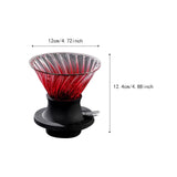 Maxbell Pour over Coffee Dripper Pour over Coffee Maker Drip for Kitchen Office Cafe Red