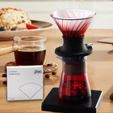 Maxbell Pour over Coffee Dripper Pour over Coffee Maker Drip for Kitchen Office Cafe Red