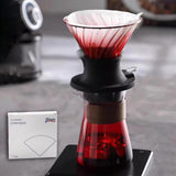 Maxbell Pour over Coffee Dripper Pour over Coffee Maker Drip for Kitchen Office Cafe Red