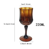 Maxbell Wine Goblet Unique Wine Glasses for Birthday Gift Party Supplies Anniversary Brown