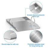 Maxbell Stainless Steel Cooking Griddle Breakfast Restaurant Kitchen Grill Accessory