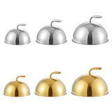 Maxbell Stainless Steel Food Dome Cover Dust Cover for Indoor Outdoor Birthday Party Silver Inner Dia20cm