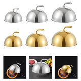 Maxbell Stainless Steel Food Dome Cover Dust Cover for Indoor Outdoor Birthday Party Silver Inner Dia20cm