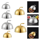 Maxbell Stainless Steel Food Dome Cover Dust Cover for Indoor Outdoor Birthday Party Silver Inner Dia20cm